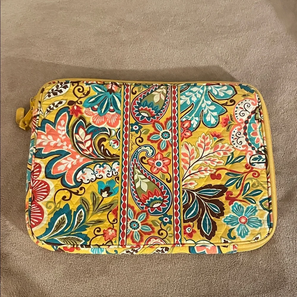Vera Bradley Yellow Floral Zip Pouch